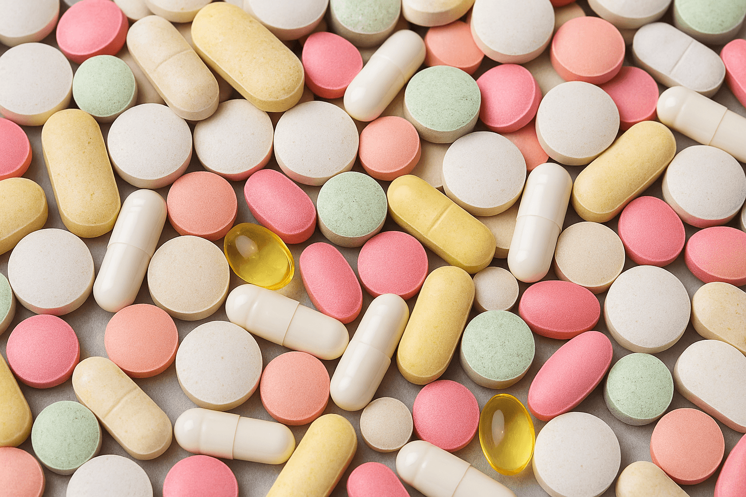 Rozsypane tabletki długie